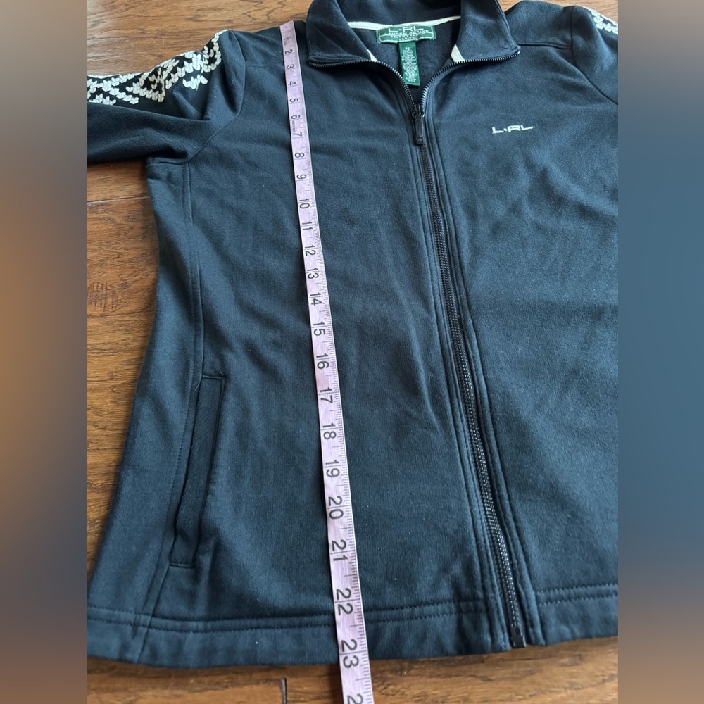 Lauren Ralph Lauren Black Embroidery Active Jacket - Picture 10 of 11